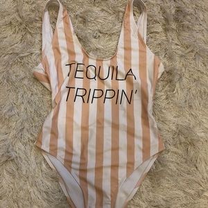 Misguided One Piece high waisted bathing suit